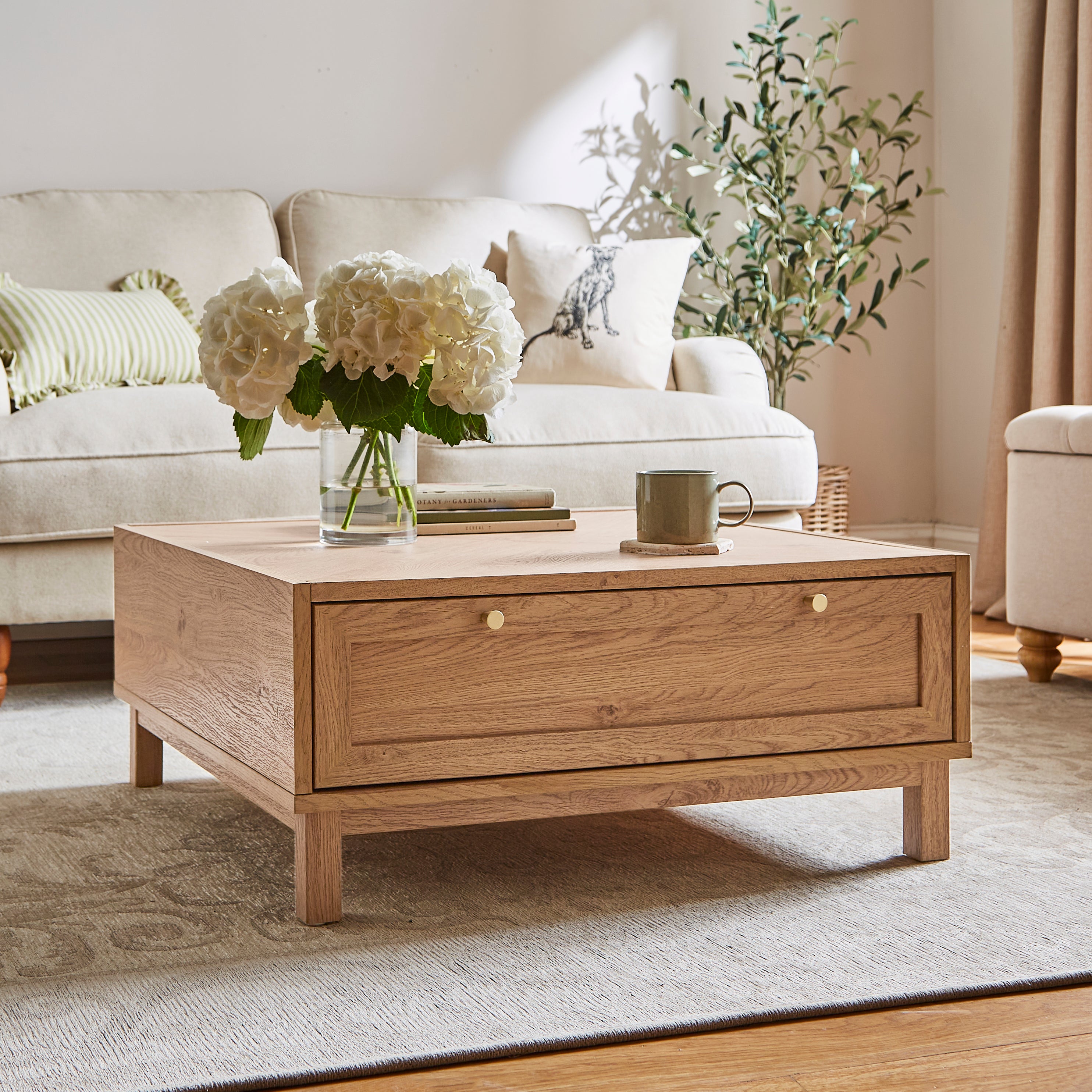 Hadley Coffee Table with Drawer Oak