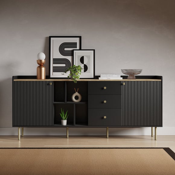 Extra large black deals sideboard