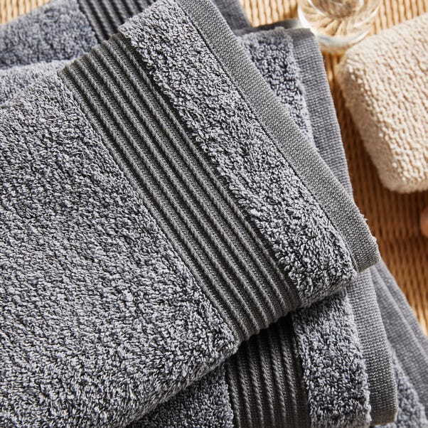 Soft Marl Quick Dry Plain Towel Sterling Grey image 1 of 3