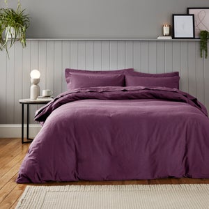Soft & Cosy Luxury 100 Brushed Cotton Duvet Cover & Pillowcase Set