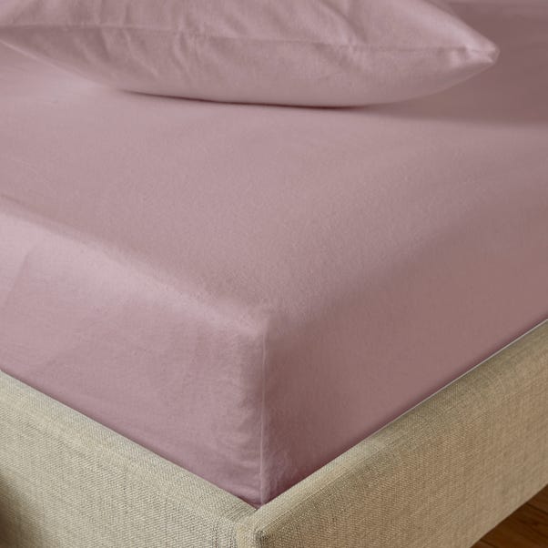 Soft & Cosy Cotton Fitted Sheet Blush (Pink) undefined