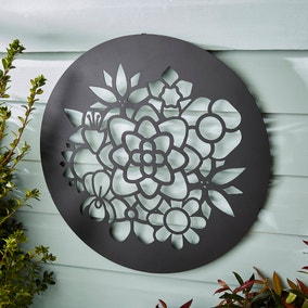 Indoor Outdoor Metal Flower Wall Art 45cm