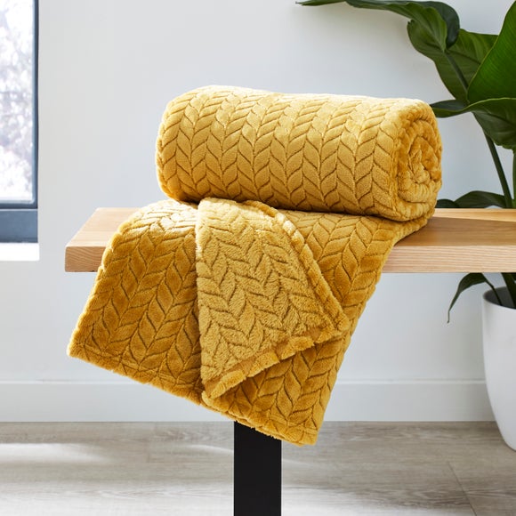 Dunelm 2025 yellow throw