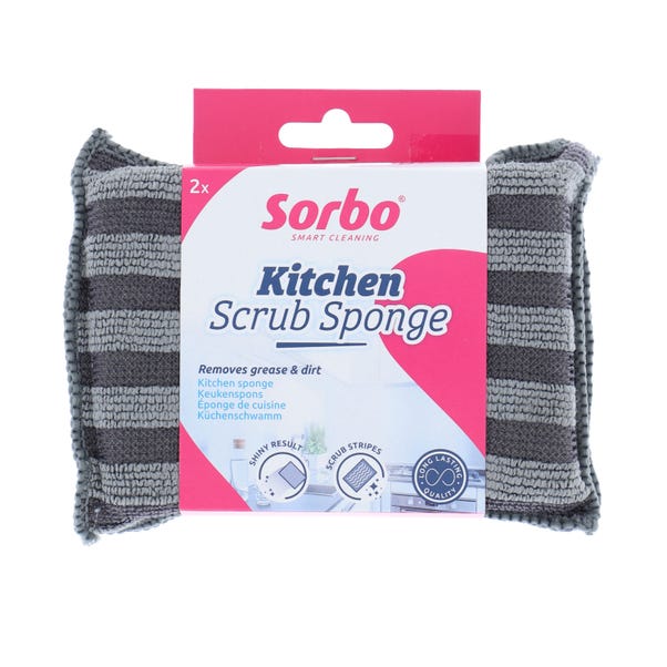 Sorbo Pack of 2 Kitchen Scrub Sponges image 1 of 2