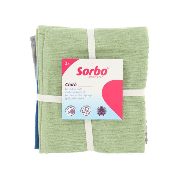 Sorbo Pack of 2 Terry Dish Cloths image 1 of 2