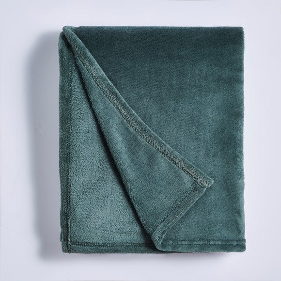 Soft Fleece 130cm x 170cm Throw Dunelm