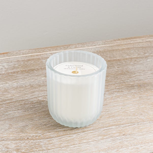 Cassis Ribbed Glass Candle image 1 of 5