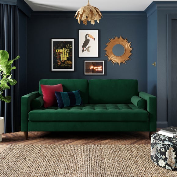 Velvet shop couch green