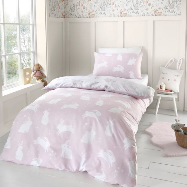 Pink Bunnies Duvet Cover and Pillowcase Set image 1 of 6