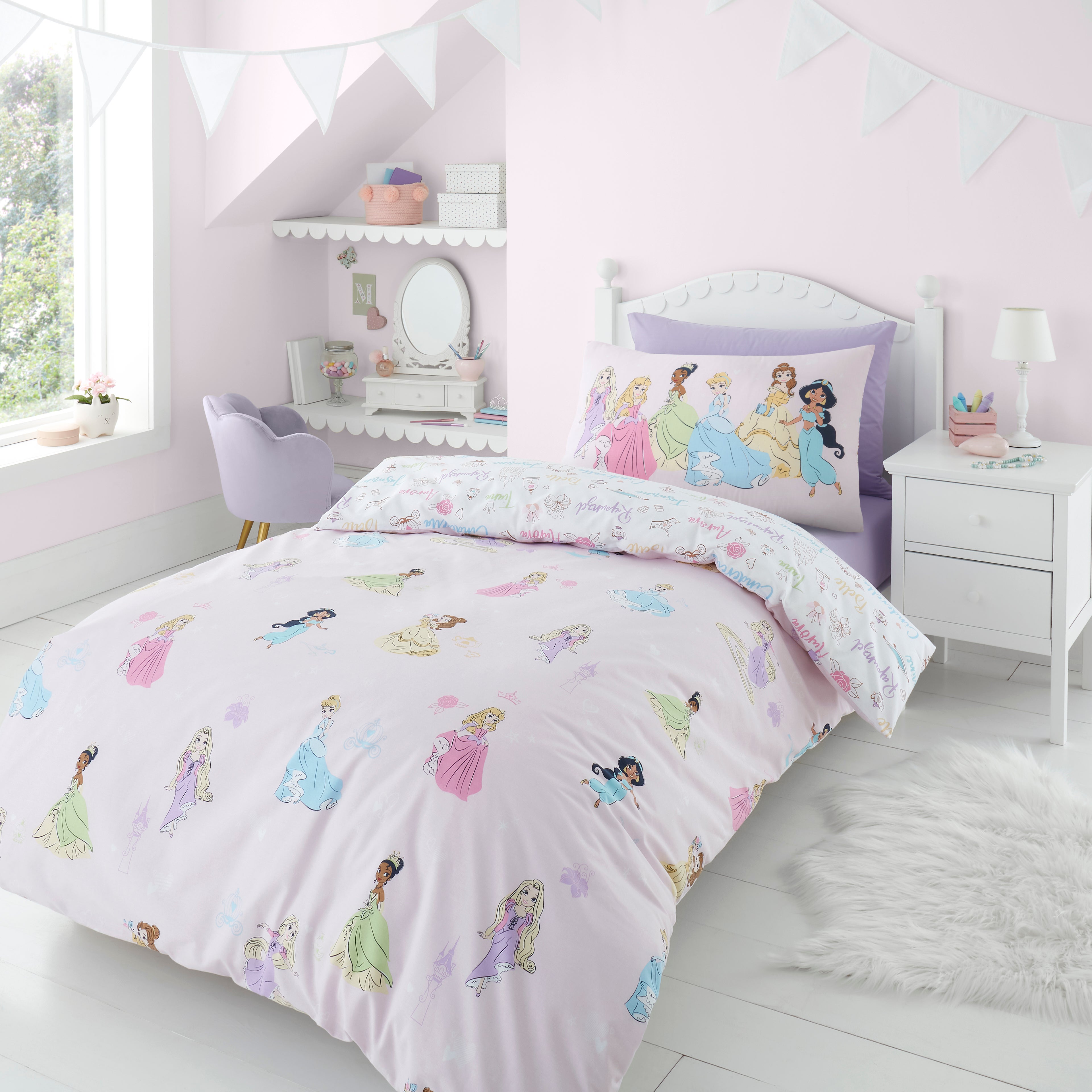 Adairs Kids - Disney Flower Princess Quilted Bedlinen, Kids Bedroom