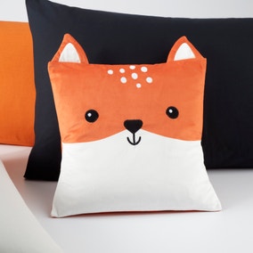 Orange Fox Square Cushion