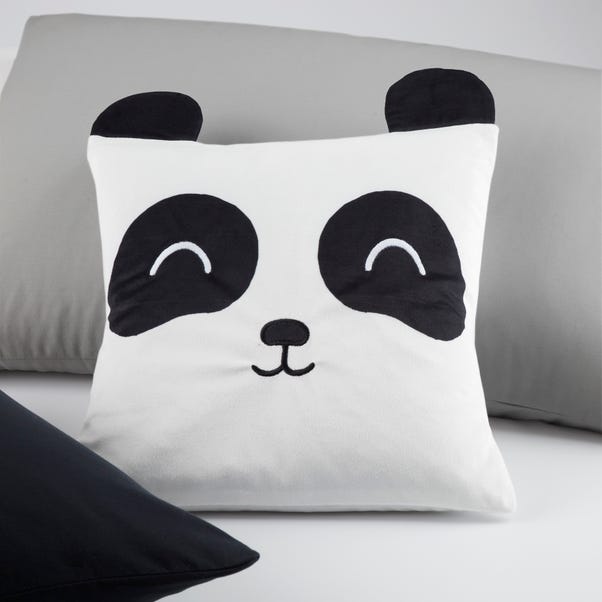 Monochrome Panda Square Cushion image 1 of 2