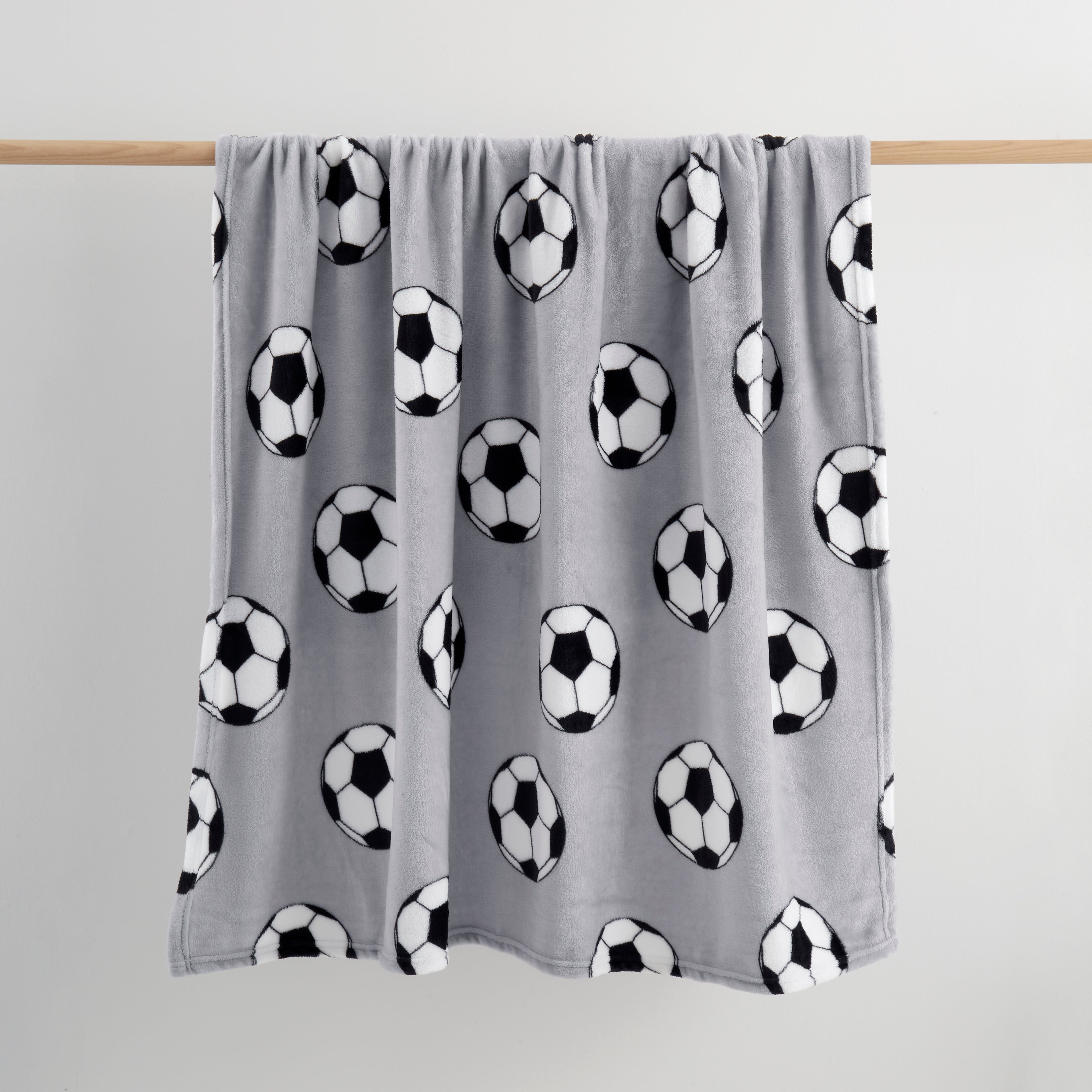 Football Fleece Blanket Grey