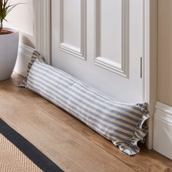 Linford Stripe Draught Excluder Blue image 1 of 2