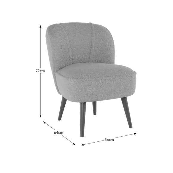 Elsie Sherpa Cocktail Chair Dunelm