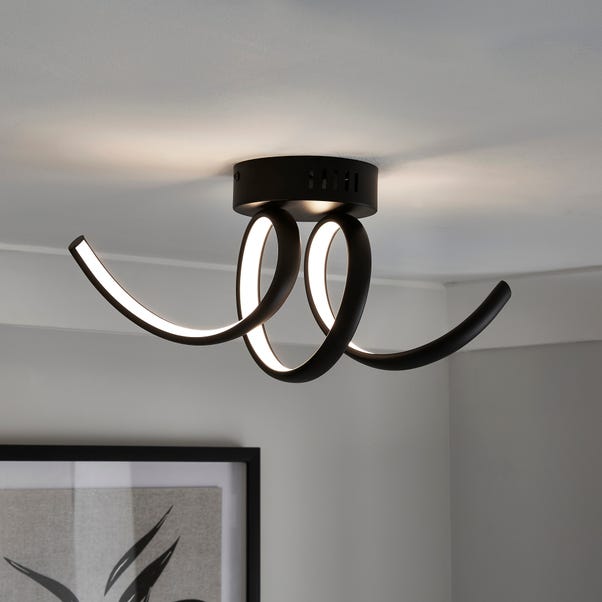 Aylin Integrated LED Ceiling Fitting Black