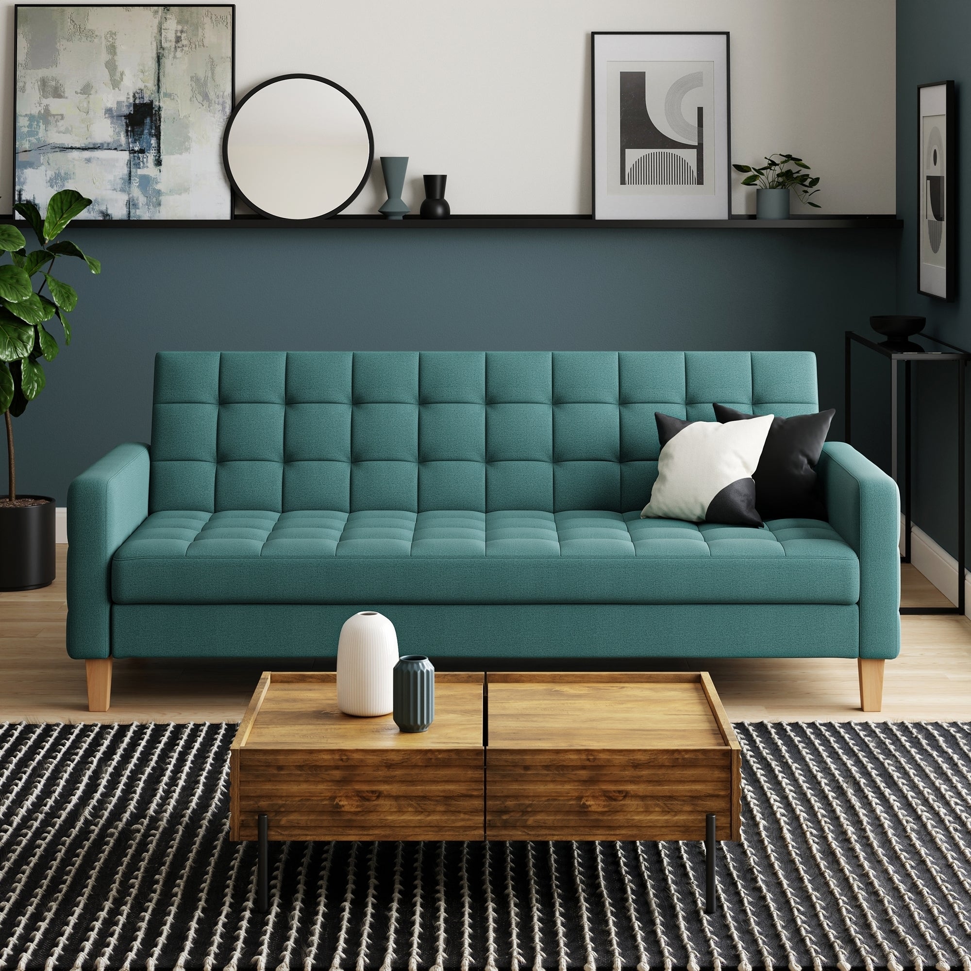 Harlow Storage Sofa Bed Green