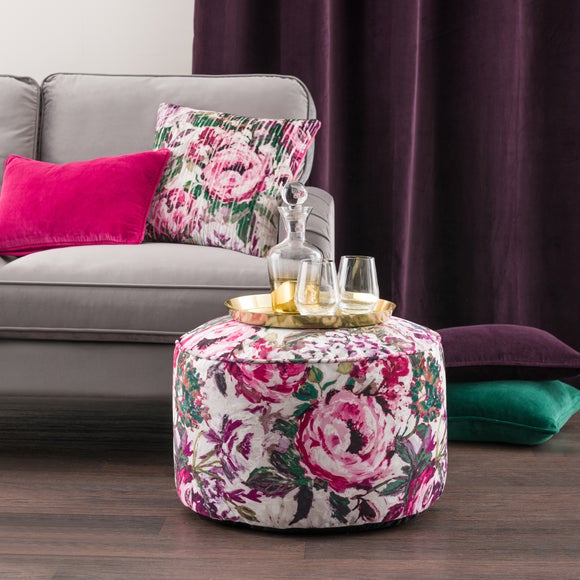 Purple deals velvet pouffe