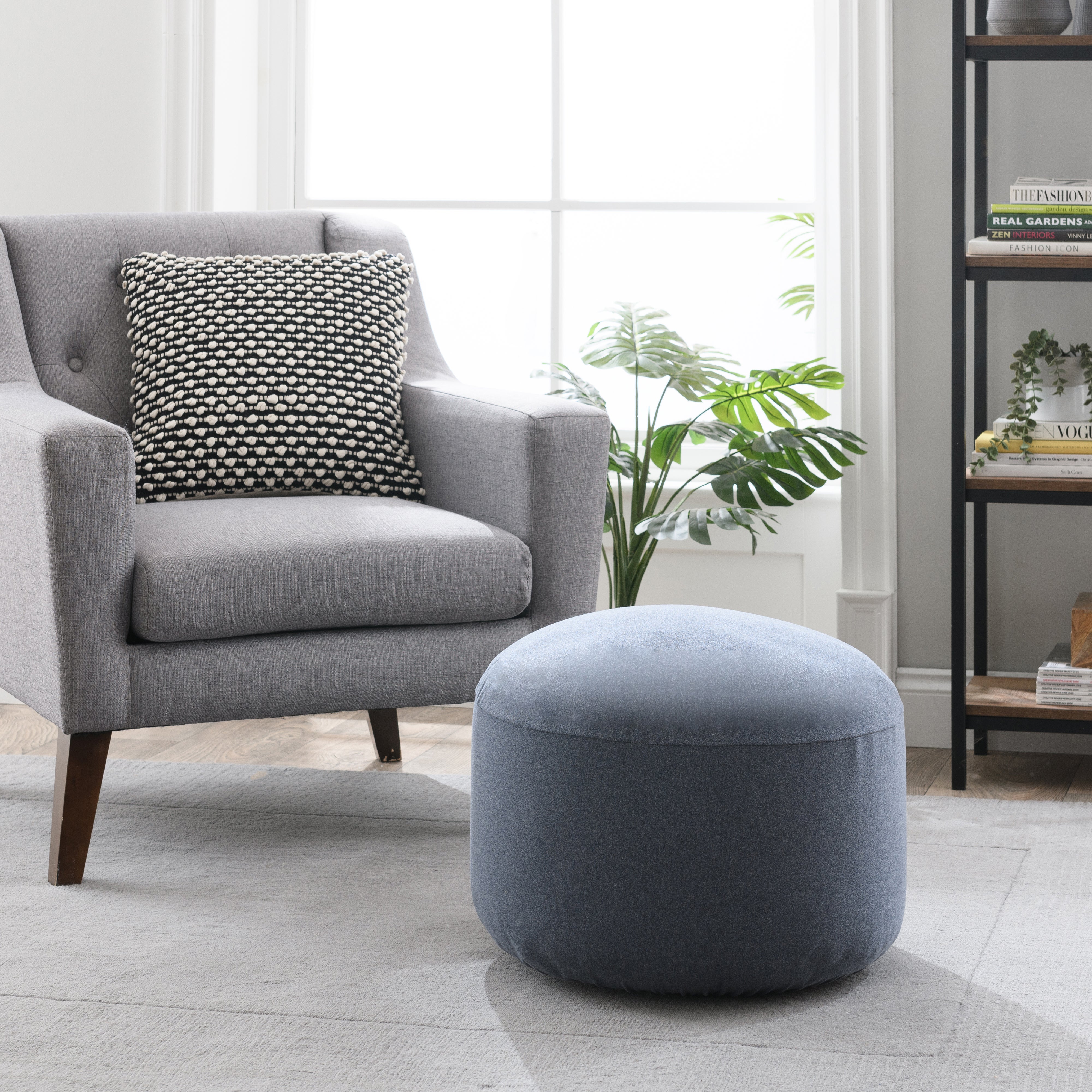 Soft Marl Pouffe Cover Beige