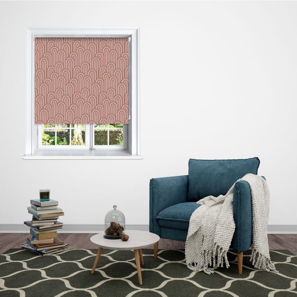 Abstract Arches Terracotta Blackout Roller Blind image 1 of 2