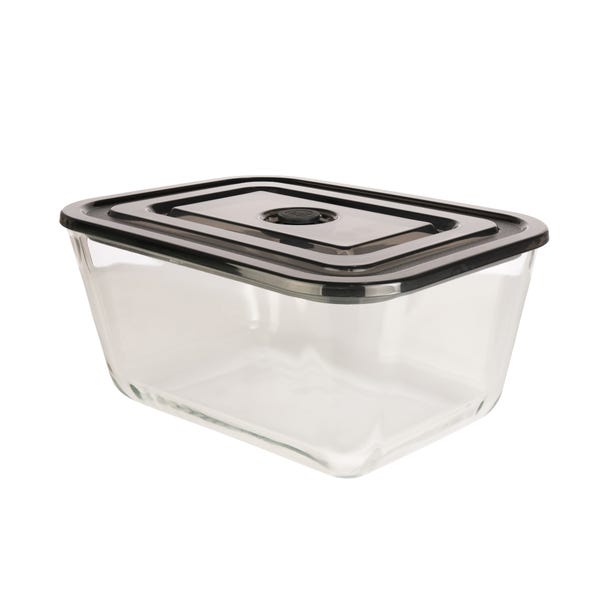 &Again Glass Rectangular Midnight Storage Container 2500ml image 1 of 3
