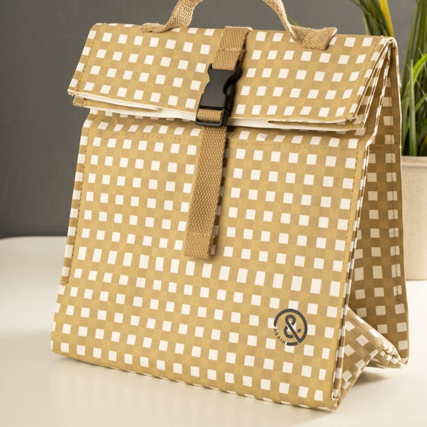 &Again Gingham Paper Cooler Lunch Bag image 1 of 4