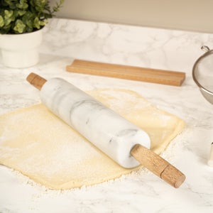 Kitchen Pantry Marble Rolling Pin With Stand