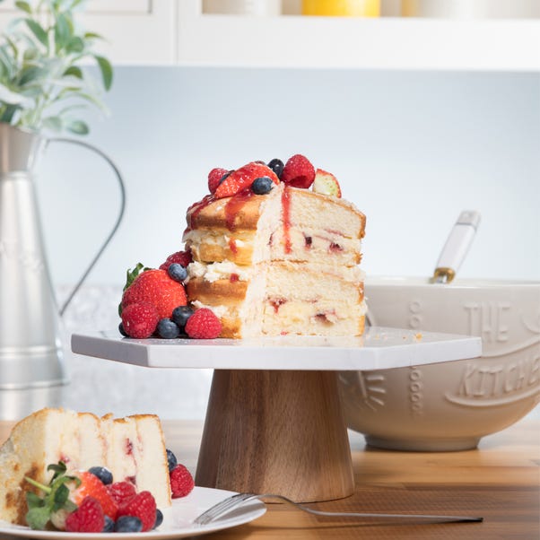 Kitchen Pantry Marble Hexagonal Cake Stand image 1 of 3