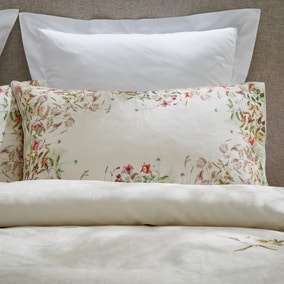 Dorma Rambling Rose Cream Standard Pillowcase Pair