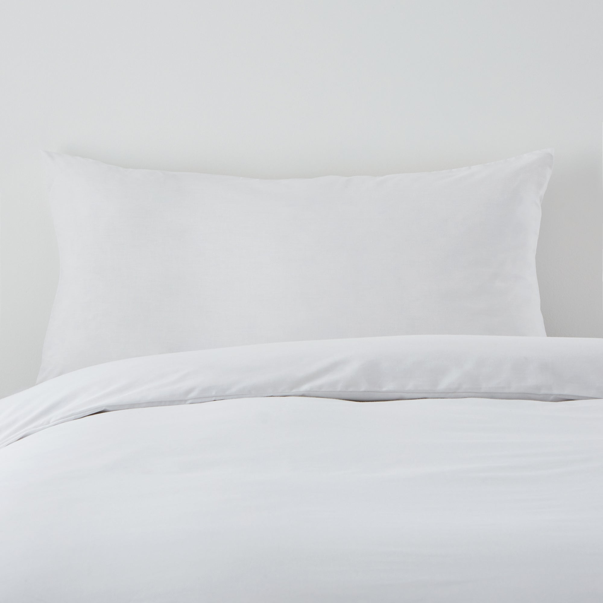 Soft Cotton Standard Pillowcase Pair White