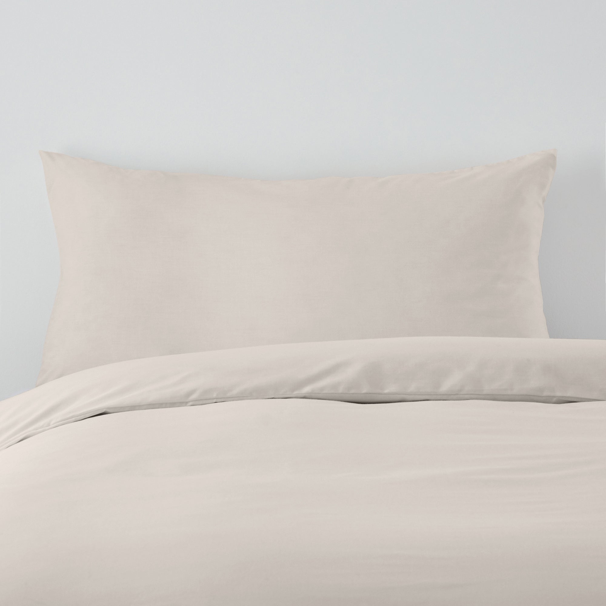 Soft Cotton Standard Pillowcase Pair Beige