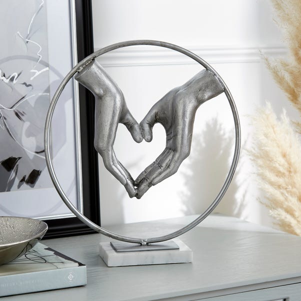 Hand Heart Marble Ornament image 1 of 3