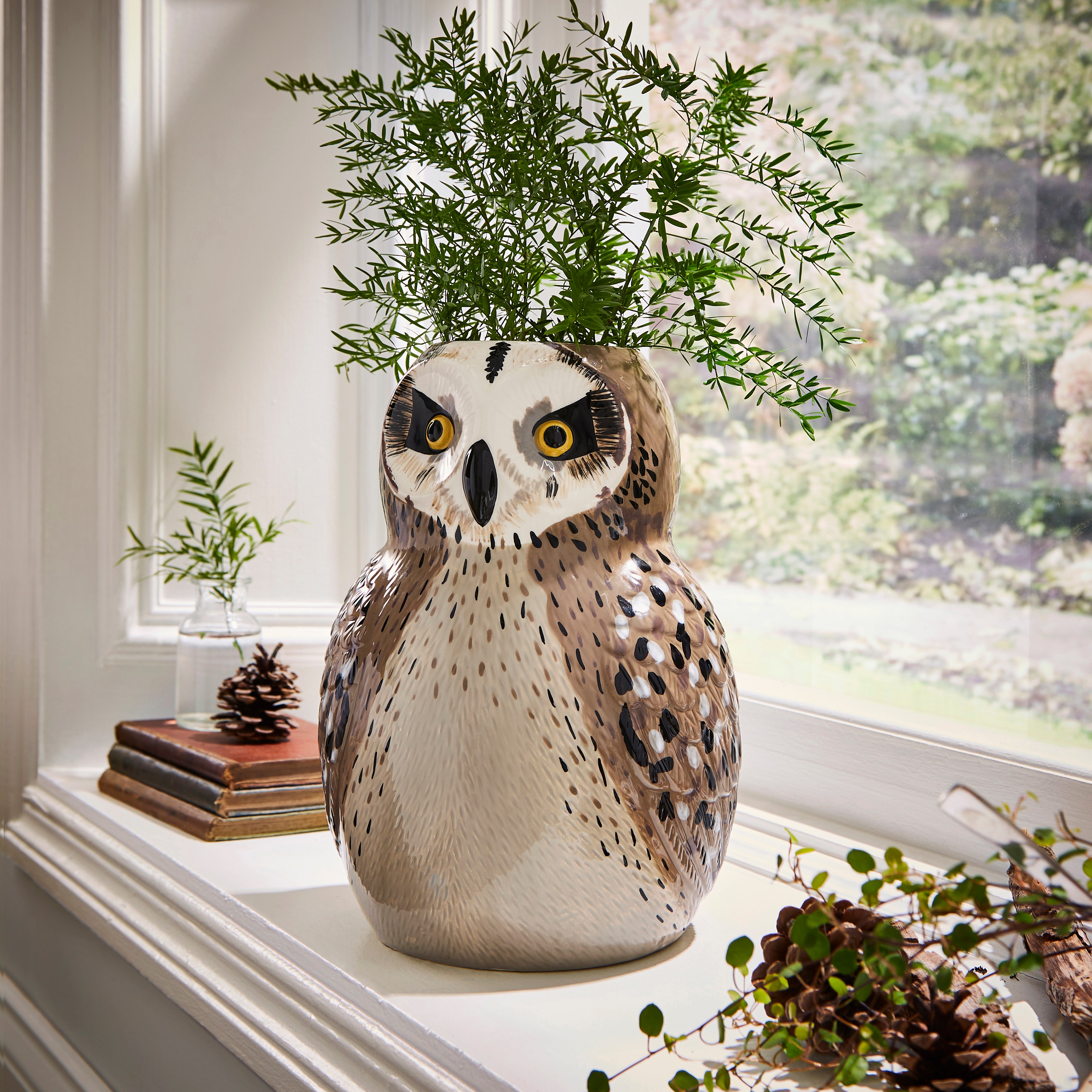 Owl Vase Brown