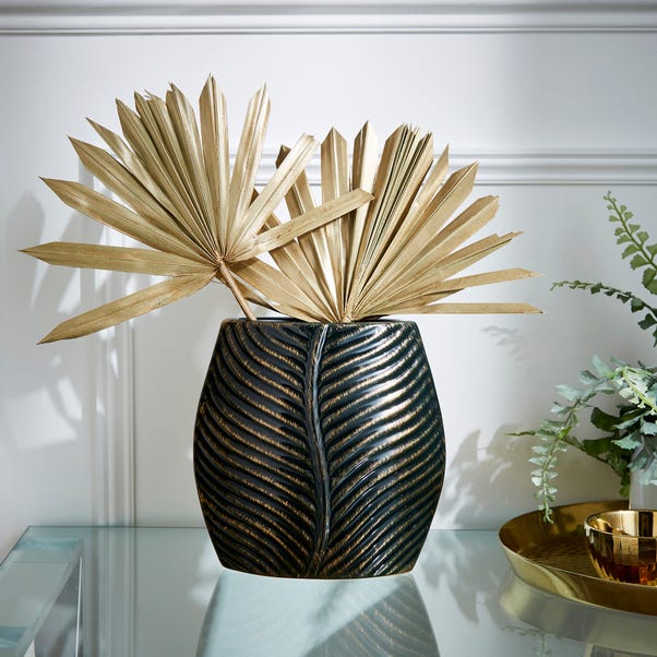 Palm Leaf Ceramic Vase image 1 of 3