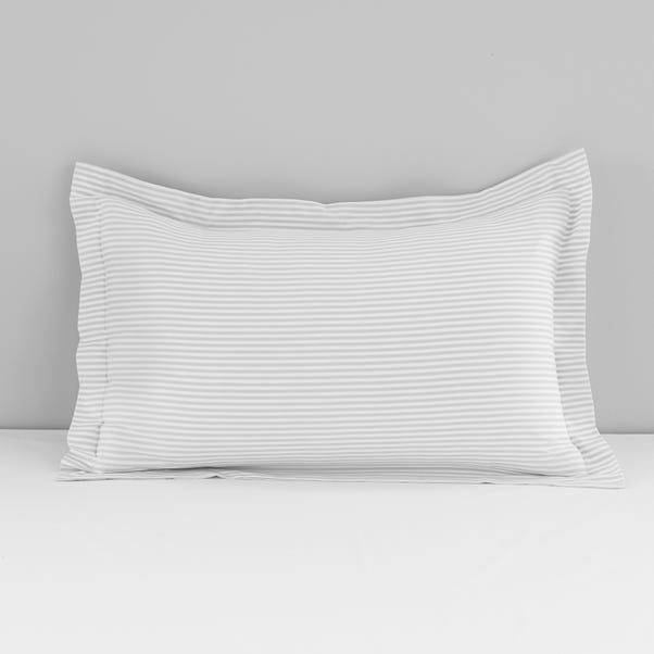 Khai Stripe Grey Oxford Pillowcase image 1 of 3