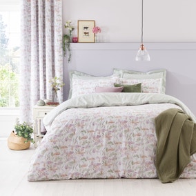 Hayley Lilac Duvet Cover and Pillowcase Set