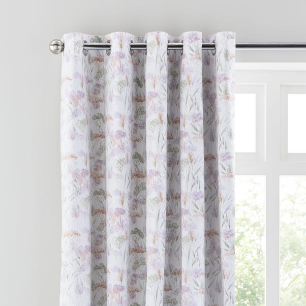 Hayley Lilac Blackout Eyelet Curtains image 1 of 4