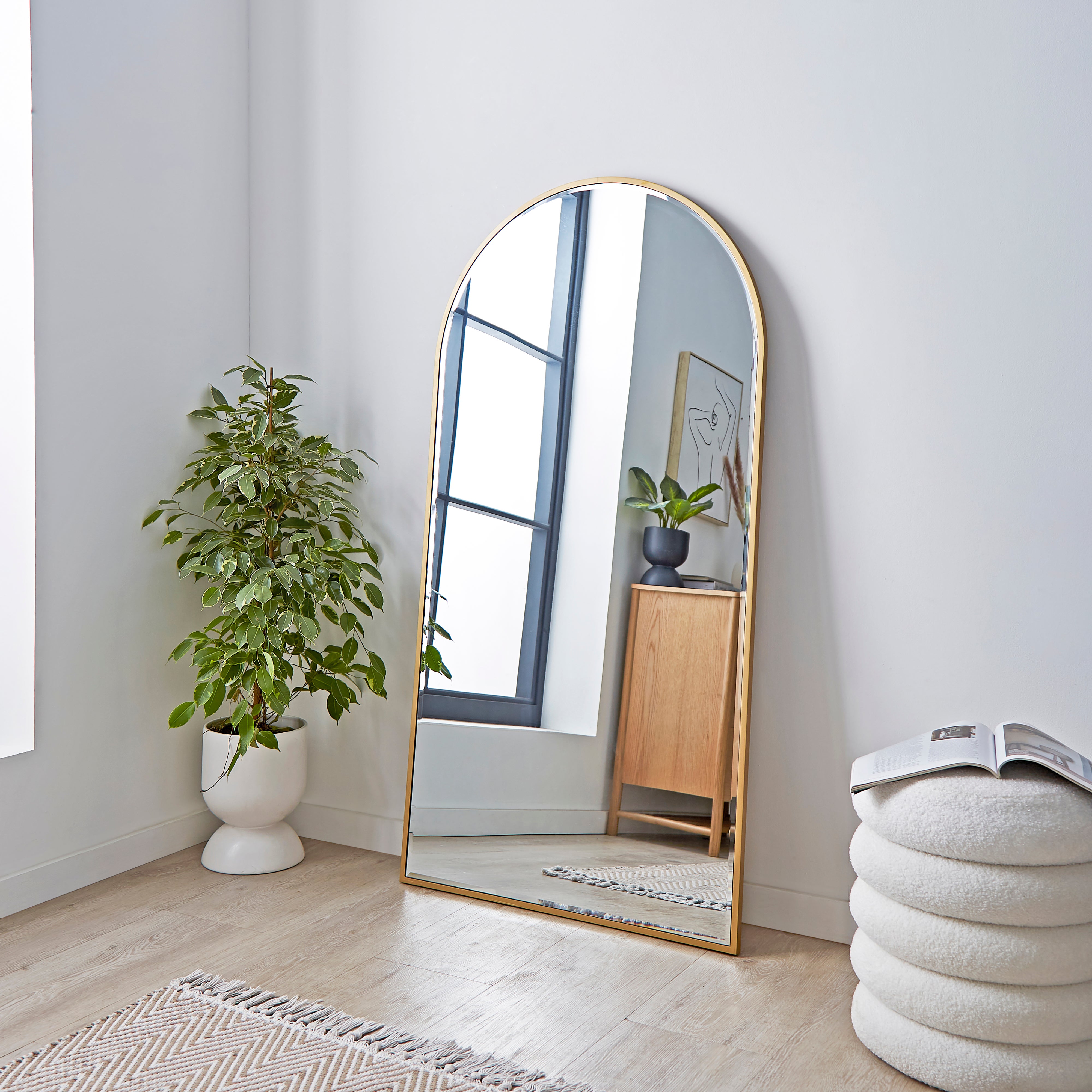 Apartment Arched Full Length Leaner Mirror