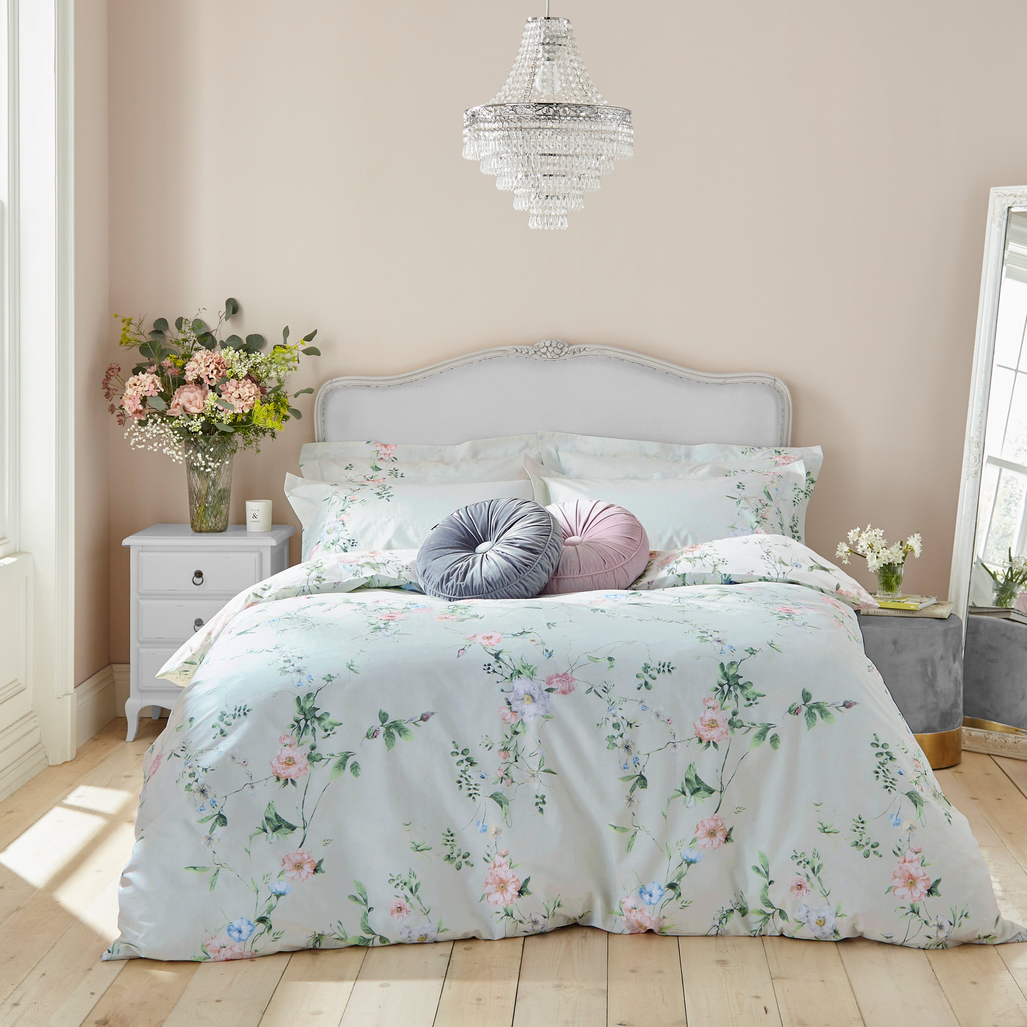 Holly Willoughby Lilla Botanical Cotton Duvet Cover and Pillowcase Set