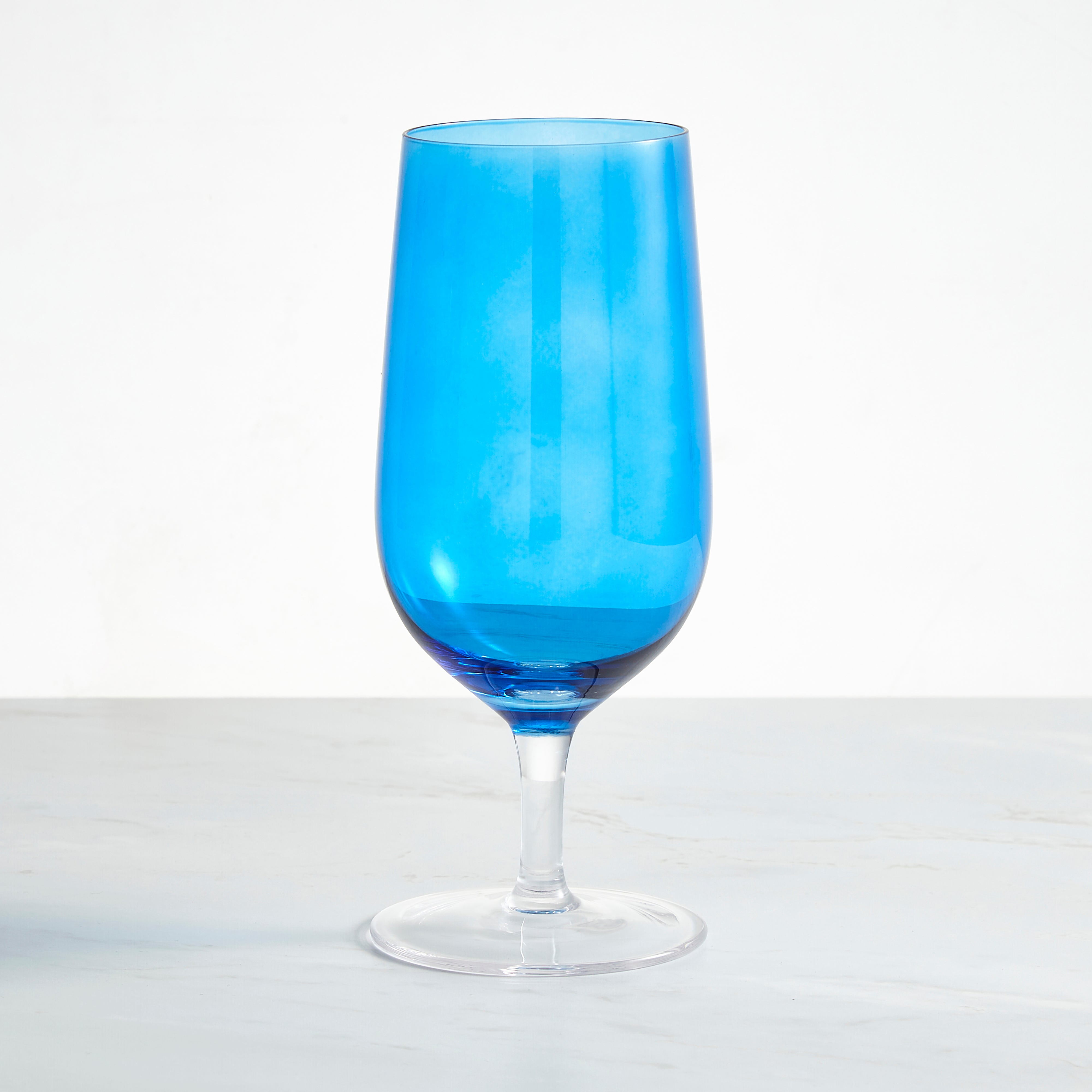 Blue Long Cocktail Glass Blue