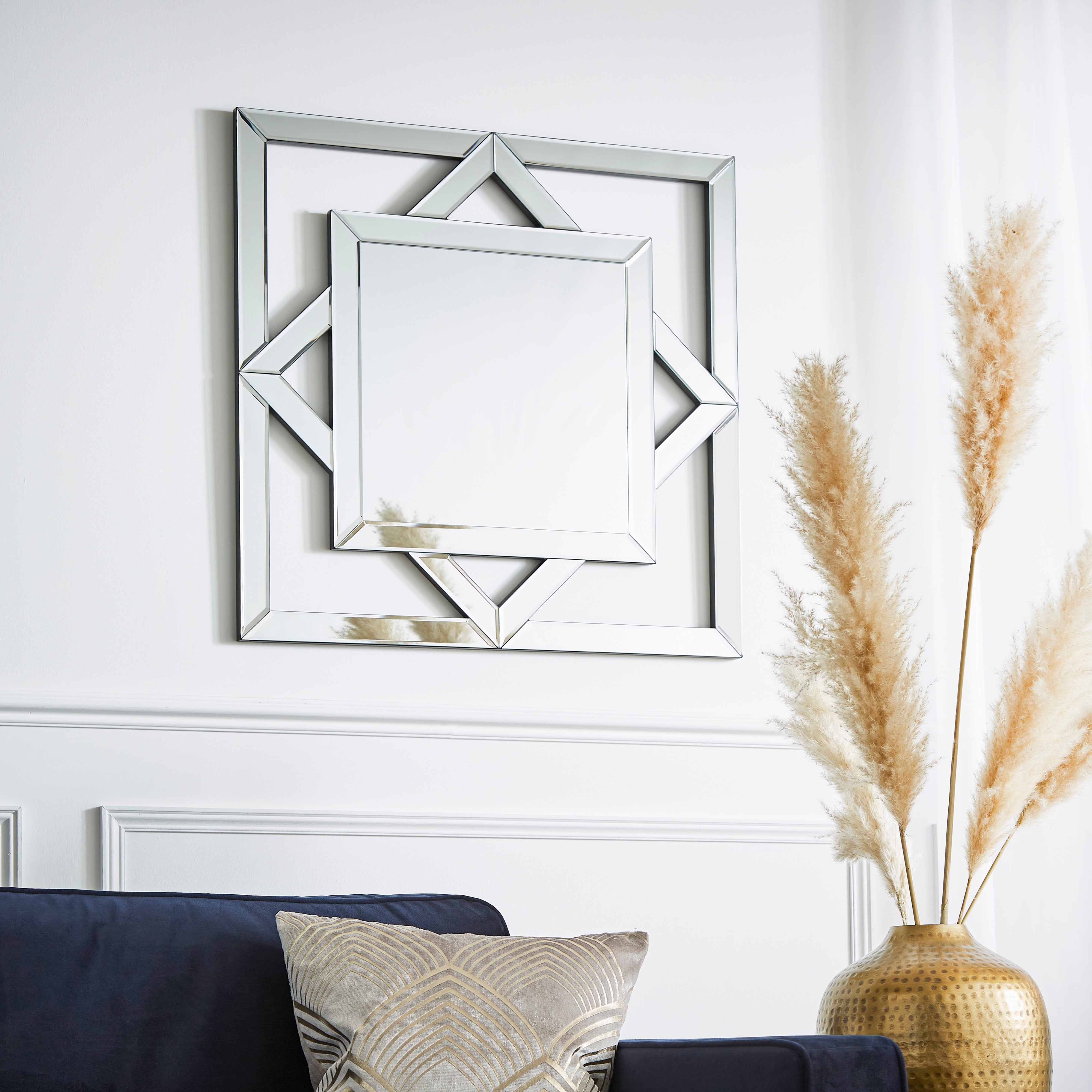Luxe Geo Square Wall Mirror