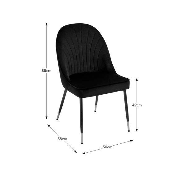 Sylvia Dining Chair, Velvet Dunelm