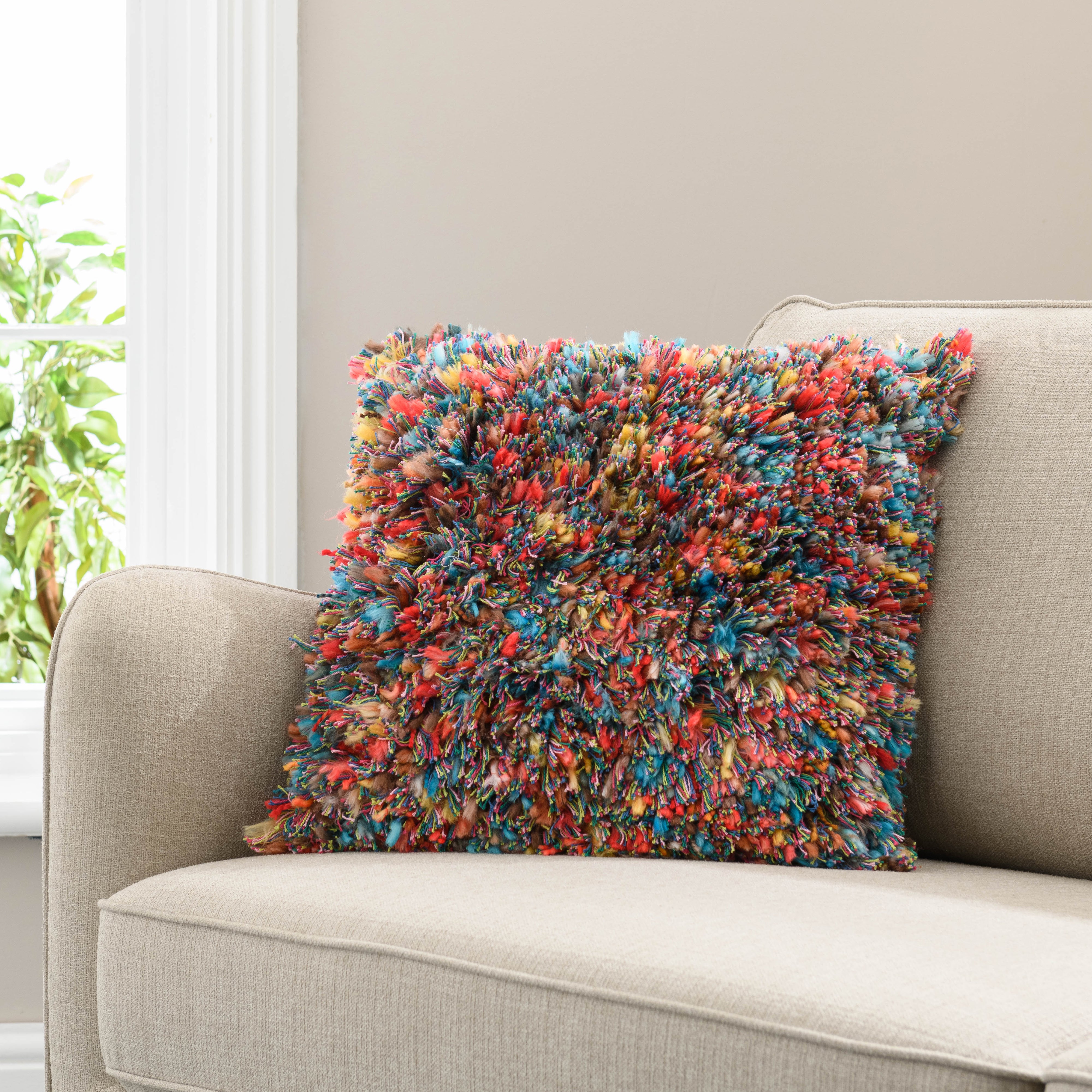 Ava Textured Cushion Multicoloured