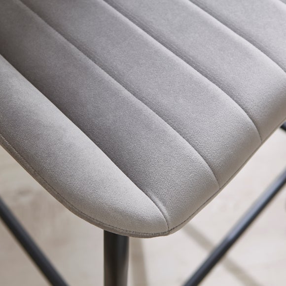 Arden Bar Stool, Velvet Dunelm