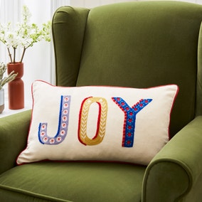 Joy Embroidered Cushion
