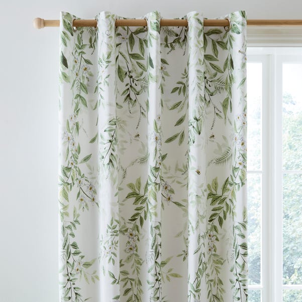 Willow Trail Green Blackout Eyelet Curtains image 1 of 6