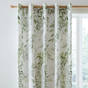 Willow Trail Green Blackout Eyelet Curtains