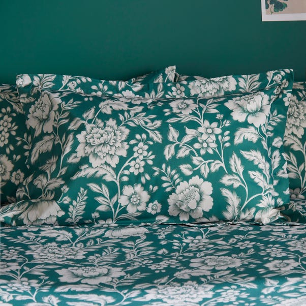 Floral Trail Emerald Oxford Pillowcase image 1 of 3