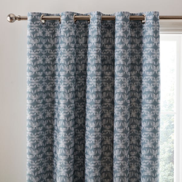 Reflex Pacific Blue Blackout Eyelet Curtains image 1 of 6