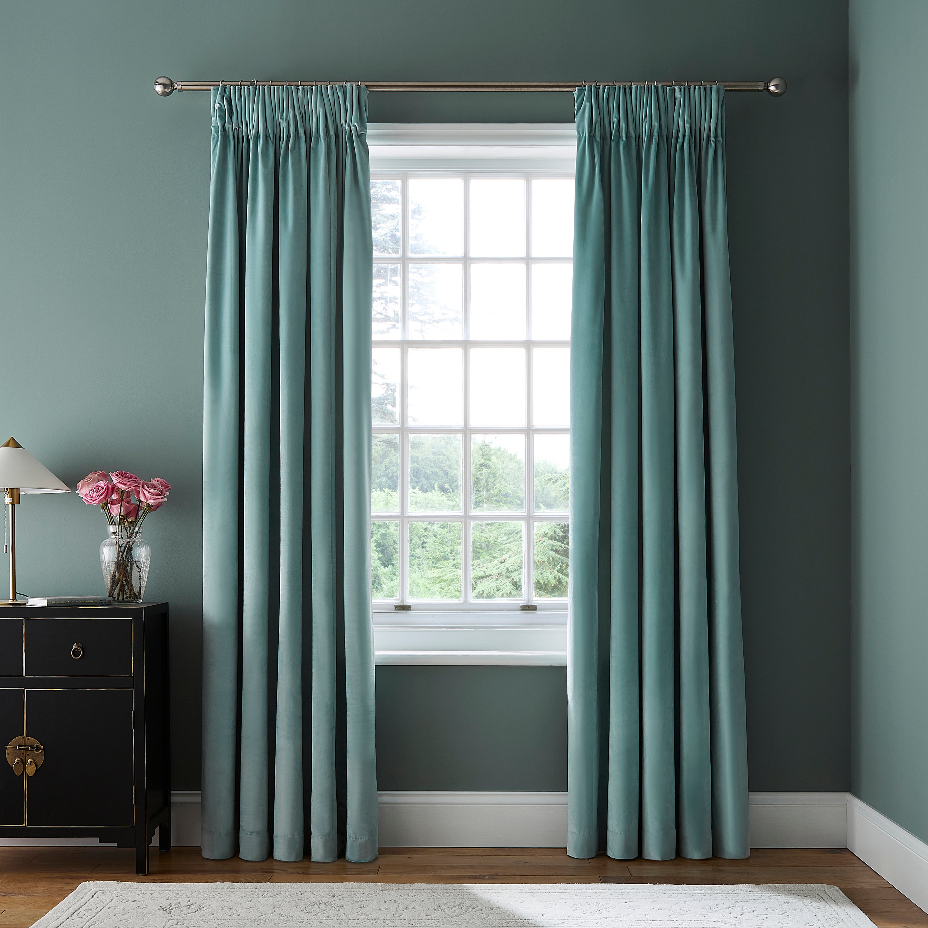 Dorma Burford Blackout Pencil Pleat Curtains | Dunelm